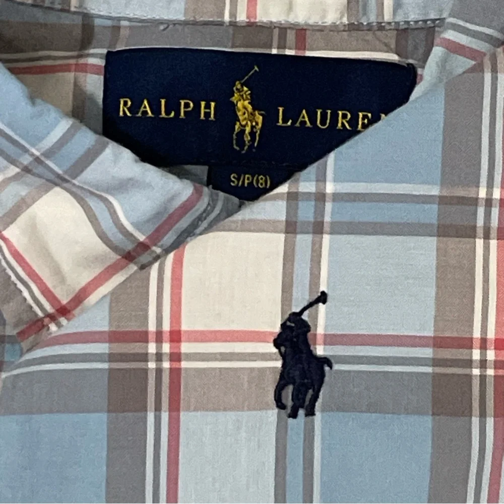 Polo Ralph Lauren Boys S/P (8) Long Sleeve Button Down Shirt Plaid Multicolor
